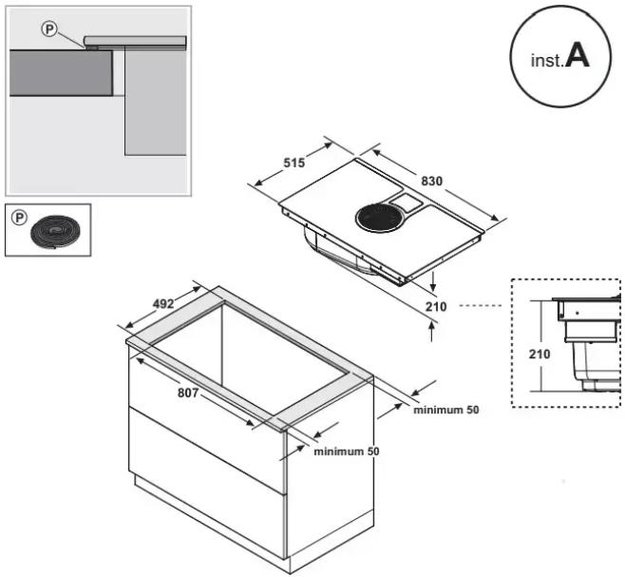 Варочная панель с вытяжкой Elica NIKOLATESLA SWITCH WH/F/83 (фото 7) Варочная панель с вытяжкой Elica NIKOLATESLA SWITCH WH/F/83 (preview 7)
