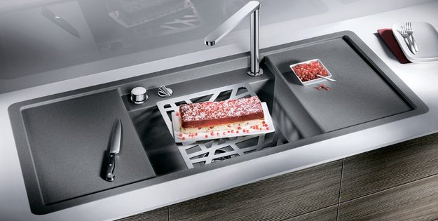 Мойка Blanco ALAROS 6S (с черной доской) SILGRANIT клапан-автомат InFino® темная скала (фото 2) Мойка Blanco ALAROS 6S (с черной доской) SILGRANIT клапан-автомат InFino® темная скала (preview 2)
