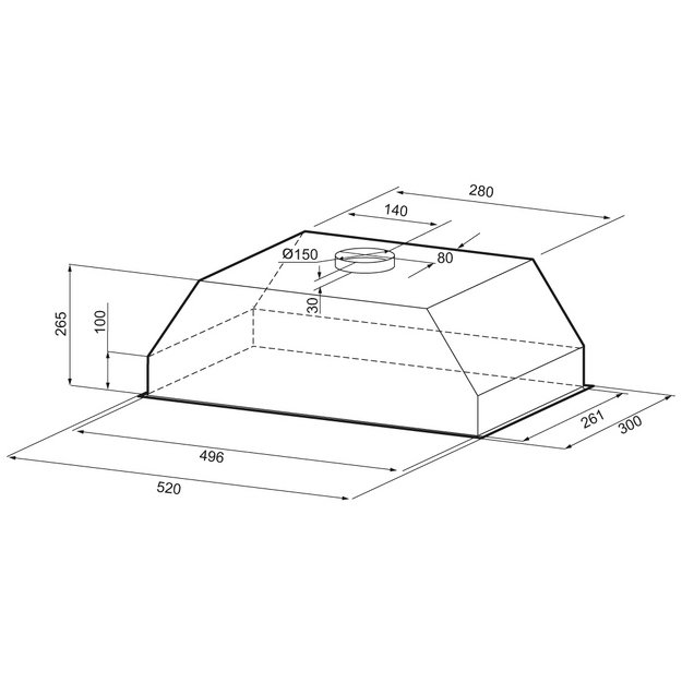 Встраиваемая вытяжка KRONA SVEN 600 black SGC RL (preview 14)