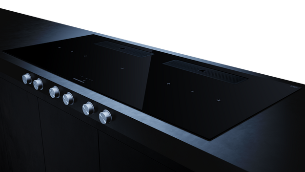Индукционная варочная поверхность с вытяжкой Kuppersbusch KMI 12850.0 SR-E Black Velvet (preview 3)