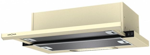Встраиваемая вытяжка KRONA Kamilla slim 600 ivory (1 мотор) (preview 1)