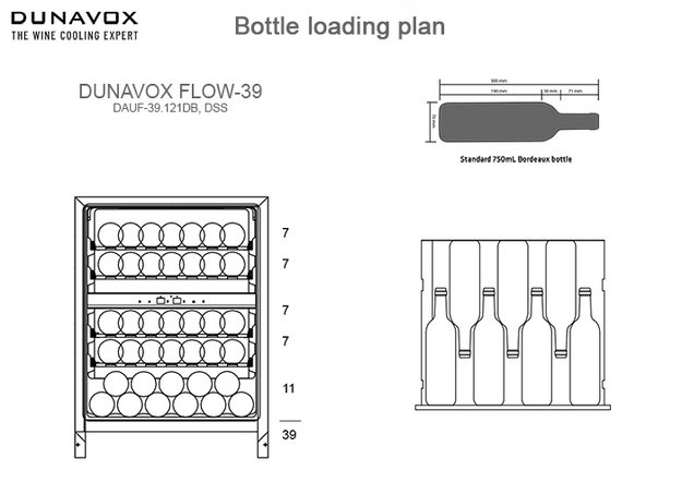 Встраиваемый винный шкаф Dunavox DAUF-39.121DMB (фото 4) Встраиваемый винный шкаф Dunavox DAUF-39.121DMB (preview 4)