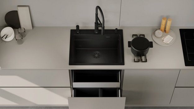 Смеситель Blanco CATRIS-S Flexo 525793 Silgranit матовый черный (preview 5)