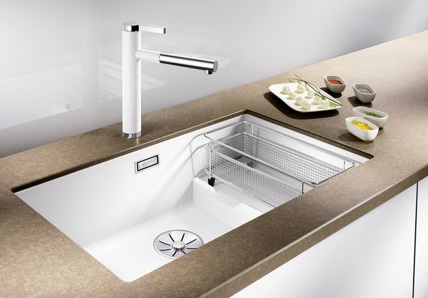 Мойка BLANCO SUBLINE 700-U Level Silgranit мягкий белый (preview 2)