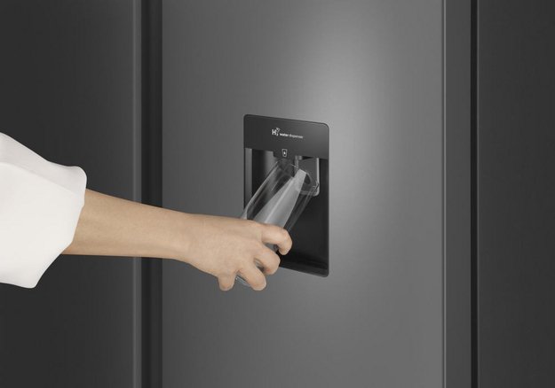 Отдельностоящий холодильник с инвертором и подачей воды Weissgauff WSBS 590 Inverter NoFrost Water Dispenser Grey (preview 8)