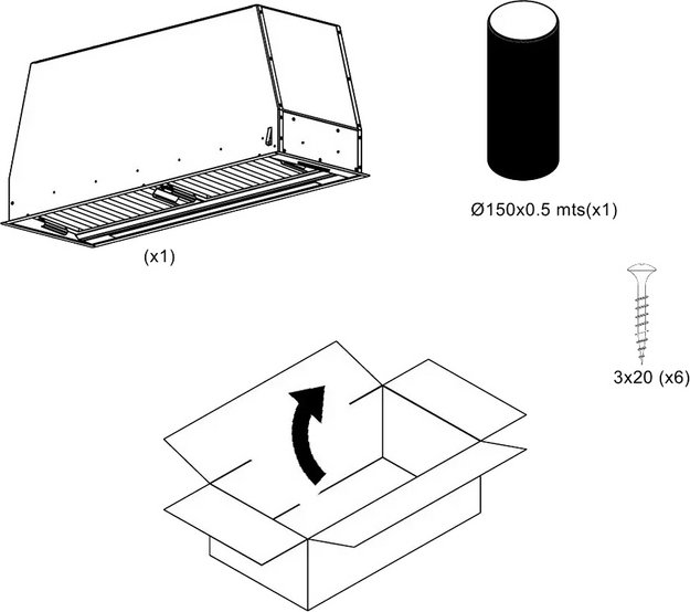 Встраиваемая вытяжка Pando PRO/85 INOX V.850 SEC (preview 3)
