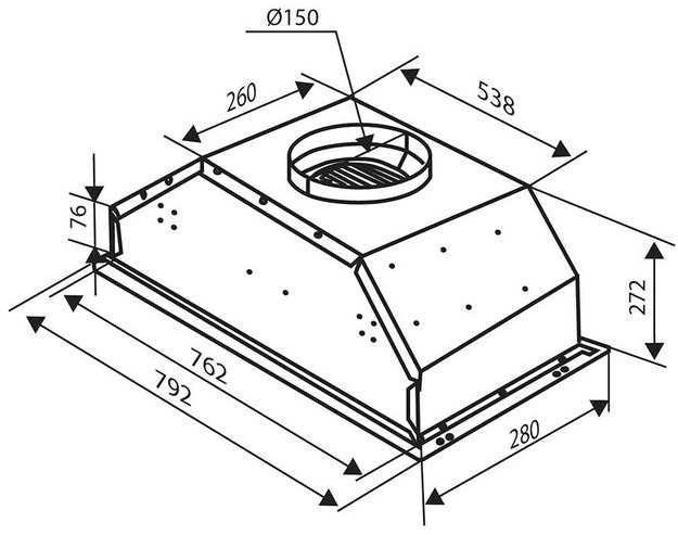 Встраиваемая вытяжка Zigmund Shtain K 011.7 B (preview 4)