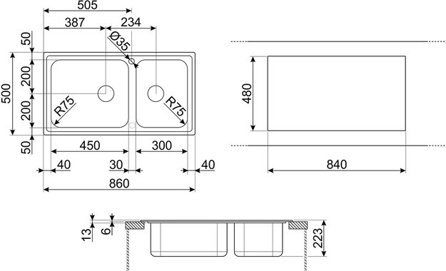 Мойка Smeg LGR862-2 (фото 2) Мойка Smeg LGR862-2 (preview 2)
