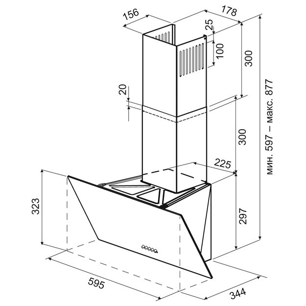 Вытяжка KRONA POLLY 600 BLACK PB V2 (preview 12)