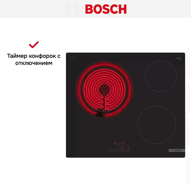 Электрическая варочная панель Bosch PKK611BB2E (фото 7) Электрическая варочная панель Bosch PKK611BB2E (preview 7)