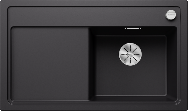 Мойка BLANCO ZENAR 45 S Silgranit черный, клапан-автомат (preview 1)