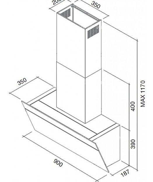 Вытяжка Falmec Butterfly 90 ix (800) ECP black (preview 3)