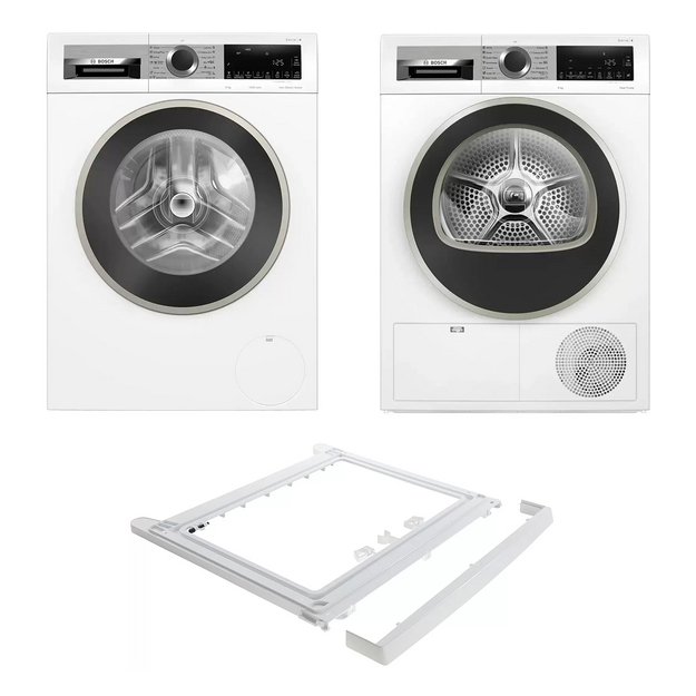 Bosch Serie 4 (стиральная машина WGA24400ME + сушильная машина WQG1420AME + монтажный элемент WTZ20410) (фото 1) Bosch Serie 4 (стиральная машина WGA24400ME + сушильная машина WQG1420AME + монтажный элемент WTZ20410) (preview 1)