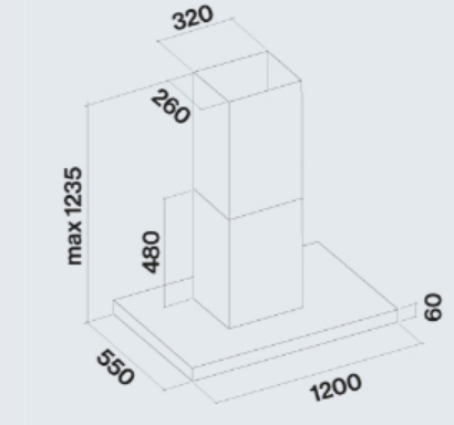 Вытяжка Falmec PLANE ISOLA BLACK 120 PLUS (preview 2)