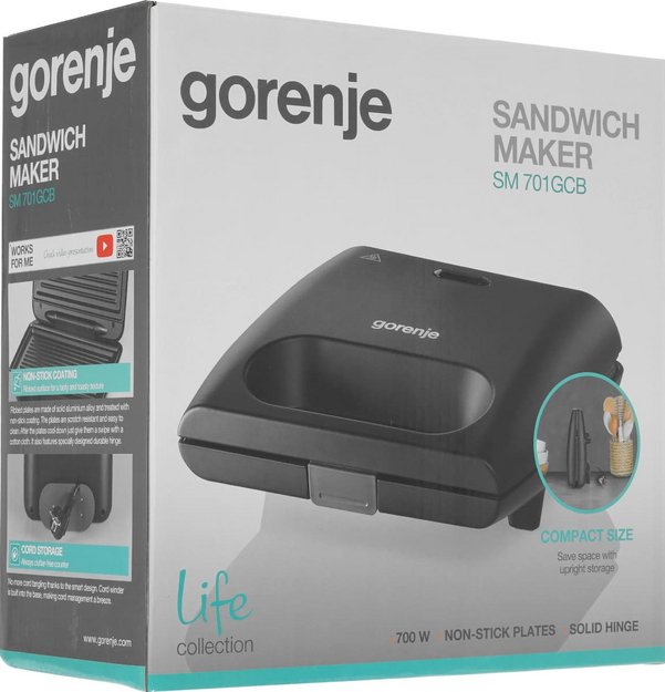 Мини-гриль Gorenje SM701GCB (фото 11) Мини-гриль Gorenje SM701GCB (preview 11)