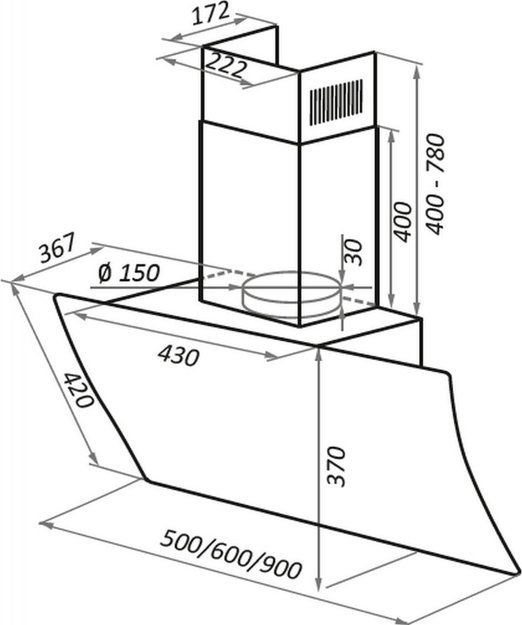 Кухонная вытяжка MAUNFELD Sky Star Chef 90 бежевый (preview 20)