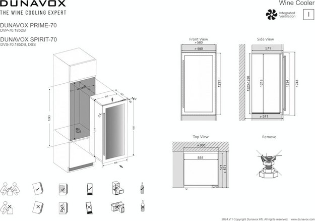 Встраиваемый винный шкаф Dunavox DVS-70.185DMB (фото 11) Встраиваемый винный шкаф Dunavox DVS-70.185DMB (preview 11)
