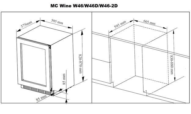 Винный шкаф MC Wine W46-2DB (фото 6) Винный шкаф MC Wine W46-2DB (preview 6)