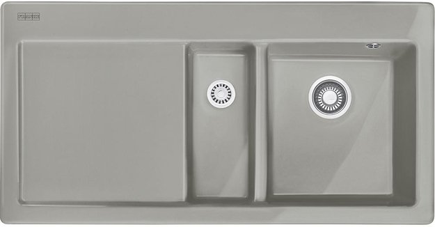 Мойка Franke Mythos MTK 651-100 чаша справа жемчужный серый (фото 1) Мойка Franke Mythos MTK 651-100 чаша справа жемчужный серый (preview 1)