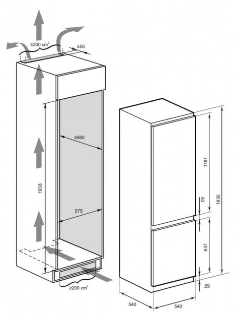 Встраиваемый холодильник Kaiser EKK 60193 (preview 4)