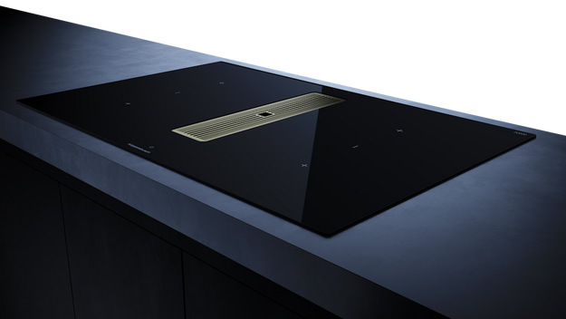 Индукционная варочная панель с вытяжкой Kuppersbusch KMI 8350.0 SR Gold (preview 3)