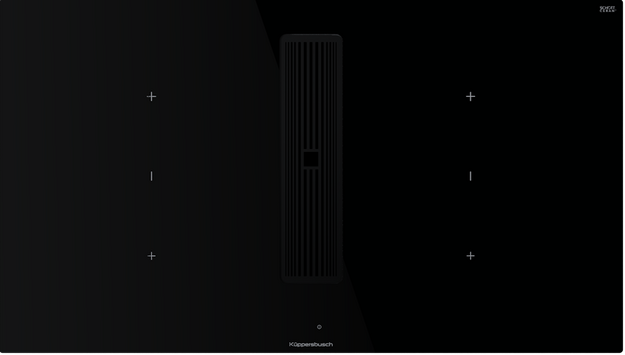 Индукционная варочная панель с вытяжкой Kuppersbusch KMI 9350.0 SR Black Velvet (preview 1)