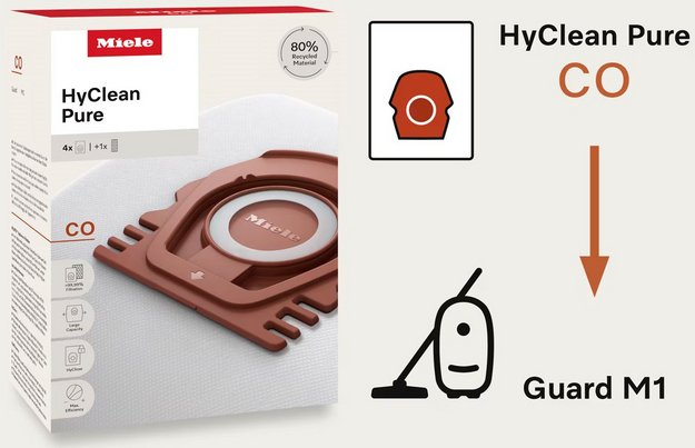 Комплект мешков-пылесборников Miele HyClean Pure CO с фильтром (фото 3) Комплект мешков-пылесборников Miele HyClean Pure CO с фильтром (preview 3)