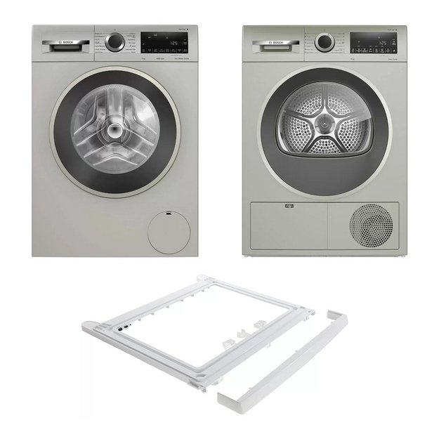 Bosch Serie 4 (стиральная машина WGA2440XME + сушильная машина WQG1420XME + монтажный элемент WTZ20410) (фото 1) Bosch Serie 4 (стиральная машина WGA2440XME + сушильная машина WQG1420XME + монтажный элемент WTZ20410) (preview 1)