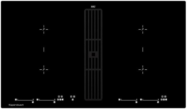 Варочная панель с вытяжкой Kuppersbusch KMI 9800.0 SR Black Velvet (preview 1)