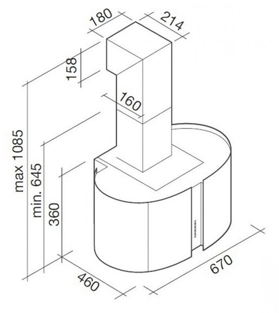 Вытяжка Falmec Mirabilia 67 Penelope Vetro (800) ECP (preview 4)