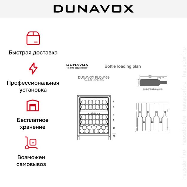 Встраиваемый винный шкаф Dunavox DAUF-39.121DC (preview 5)
