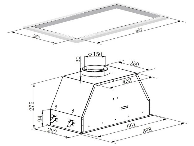Встраиваемая вытяжка Zigmund Shtain K 019.7 W (preview 5)