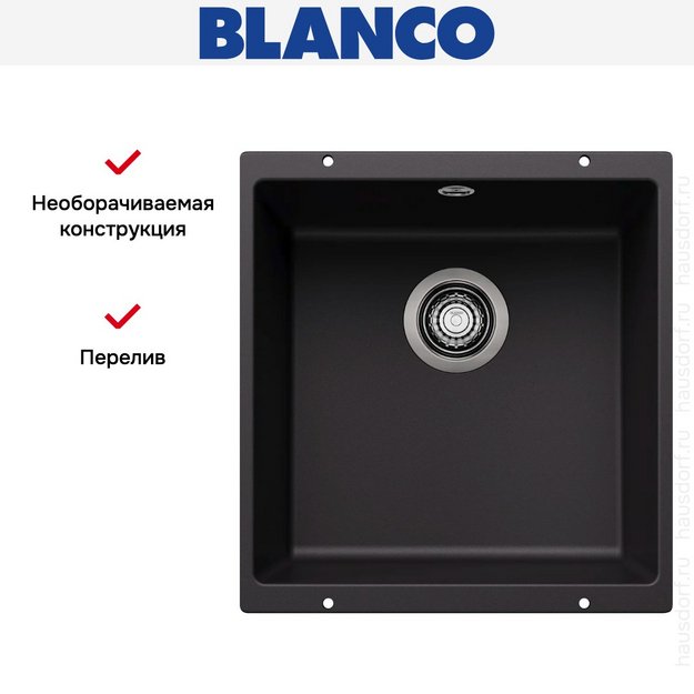 Мойка Blanco ROTAN 400-U Silgranit черный (фото 7) Мойка Blanco ROTAN 400-U Silgranit черный (preview 7)