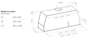 Встраиваемая вытяжка Пандо NCR/52 INOX-CR.NEGRO V.850 SEC фото 3 в Краснодаре Встраиваемая вытяжка Pando NCR/52 INOX-CR.NEGRO V.850 SEC фото 3 в Краснодаре