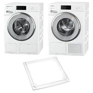 Miele White Edition (стиральная машина WWV980WPS + сушильная машина TWV780WP + монтажный элемент WTV502) фото в Краснодаре Miele White Edition (стиральная машина WWV980WPS + сушильная машина TWV780WP + монтажный элемент WTV502) фото в Краснодаре