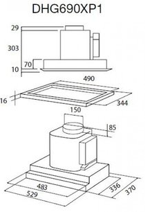 Вытяжка Де Дитрих DHG 690 XP 1 фото 3 в Краснодаре Вытяжка De Dietrich DHG 690 XP 1 фото 3 в Краснодаре