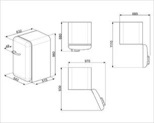 Холодильник Смег FAB10RRD2 фото 3 в Краснодаре Холодильник Smeg FAB10RRD2 фото 3 в Краснодаре