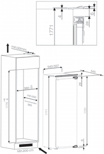 Встраиваемый холодильник Китчен Эйд KCBNS 18602 фото 2 в Краснодаре Встраиваемый холодильник KitchenAid KCBNS 18602 фото 2 в Краснодаре