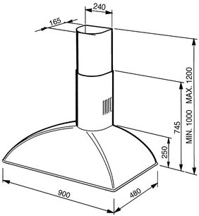 Вытяжка Смег KS89RAE фото 3 в Краснодаре Вытяжка Smeg KS89RAE фото 3 в Краснодаре
