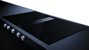 Индукционная варочная поверхность с вытяжкой Kuppersbusch с ручками из нержавеющей стали KMI 9850.1 SR-E Stainless steel фото 3 в Краснодаре