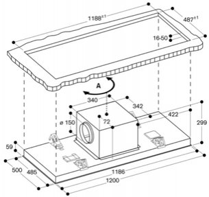 Встраиваемая потолочная вытяжка Гаггенау AC250121 фото 4 в Краснодаре Встраиваемая потолочная вытяжка Gaggenau AC250121 фото 4 в Краснодаре