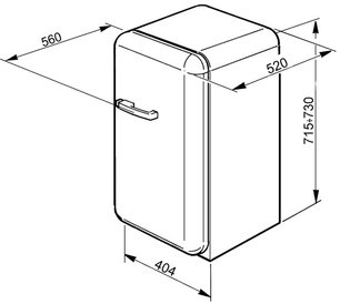Мини-бар Смег FAB5RP1 фото 2 в Краснодаре Мини-бар Smeg FAB5RP1 фото 2 в Краснодаре