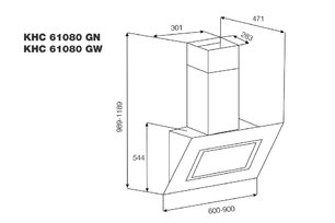 Вытяжка Кертинг KHC 61080 GW фото 4 в Краснодаре Вытяжка Korting KHC 61080 GW фото 4 в Краснодаре