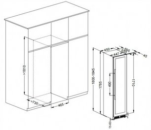 Винный шкаф Мэйвел MV106-KST2 Slim фото 4 в Краснодаре Винный шкаф Meyvel MV106-KST2 Slim фото 4 в Краснодаре