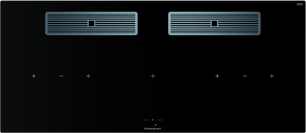 Индукционная варочная поверхность с вытяжкой Kuppersbusch с чёрными ручками KMI 12850.0 SR-S Stainless steel фото в Краснодаре