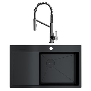 Omoikiri (мойка AKISAME 86 SIDE GB-R + смеситель MIKAWA 2 PLUS-SB GB) фото в Краснодаре