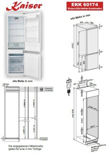 Встраиваемый холодильник Kaiser EKK 60174 фото 4 в Краснодаре
