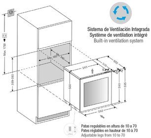 Встраиваемый винный шкаф Пандо PVMAV 60-25XR фото 3 в Краснодаре Встраиваемый винный шкаф Pando PVMAV 60-25XR фото 3 в Краснодаре