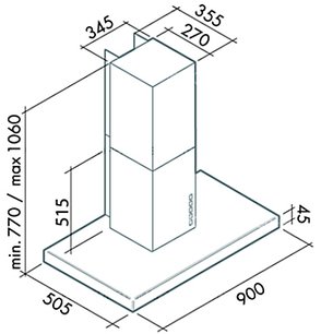 Вытяжка Falmec Lux 90 white (800) ECP фото 3 в Краснодаре