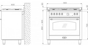 Варочный центр Лофра RBIG96MFT BR фото 2 в Краснодаре Варочный центр Lofra RBIG96MFT BR фото 2 в Краснодаре